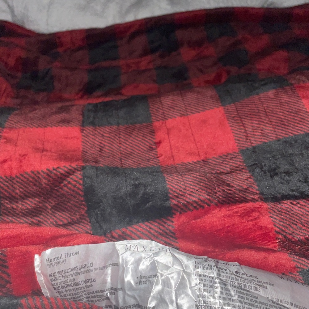 Plaid Heated Throw Blanket